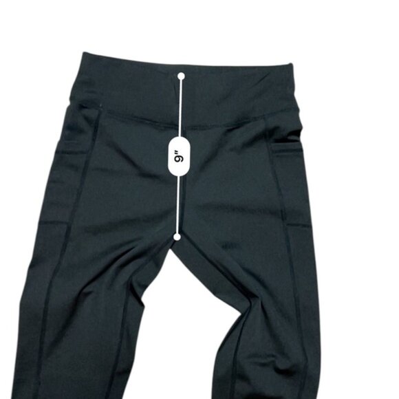 Vicki Sui black exercise leggings with pockets. Size M - Picture 5 of 6